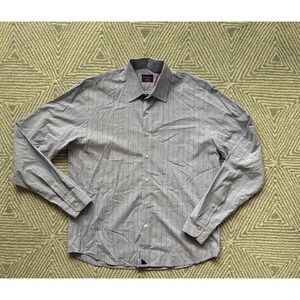 UNTUCKit Long Sleeve Button‎ Shirt - Blue/Red Stripe - Medium
